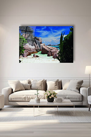 Dekoratif Duvar Tablosu Temperli Cam Tablo 72 x 46 cm