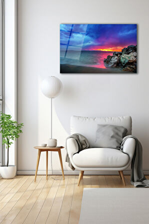 Dekoratif Duvar Tablosu Temperli Cam Tablo 72 x 46 cm