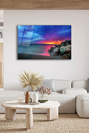 Dekoratif Duvar Tablosu Temperli Cam Tablo 72 x 46 cm