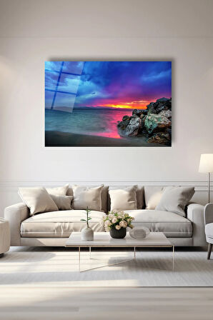 Dekoratif Duvar Tablosu Temperli Cam Tablo 72 x 46 cm