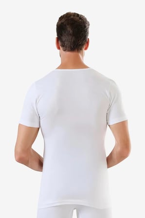Premium Klasik Ucuz Günlük Erkek V Yaka Kısa Kollu Fanila Beyaz 3'lü Set