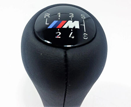 BMW M POWER 6 VİTES TOPUZU SİYAH DERİ 