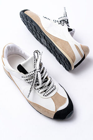 RS-02 Beyaz Garni İnce Taban Günlük Spor Ayakkabı