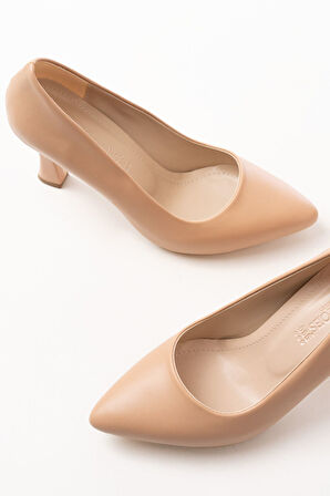 ST-001 Nut Günlük 9 cm Topuklu Kadın Stiletto Ayakkabı