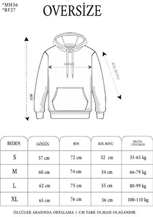 Double Oversize Kapşonlu Nakışlı SweatShirt - Füme