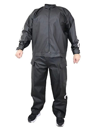 Yağmurluk Takım (Bahçıvan Tipi Askılı Pantolon Ve Mont) - Siyah