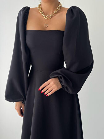 Nouna Balon Kol Elbise