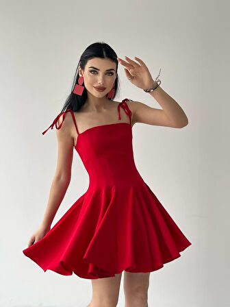 Clara Askılı Mini Elbise