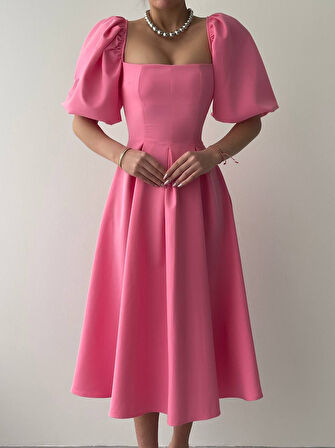 Benjamin Çan Etekli Midi Boy Elbise