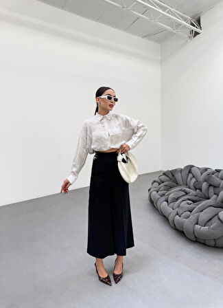 230 Gr Poly Viscose Full Lycra Metal Toka Aksesuarli Pantolon