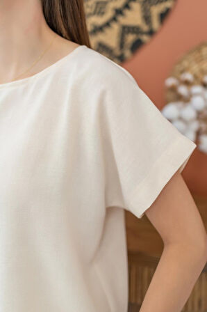 Bej T-Shirt Ve Pantolon Takım