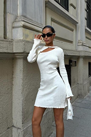 Lilian Cut Out Mini Elbise 2819