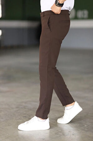 Erkek Düz Kesim Bilek Boy Kumaş Pantolon