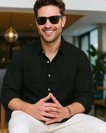 Erkek Uzun Kollu Regular Sofya Keten Gömlek