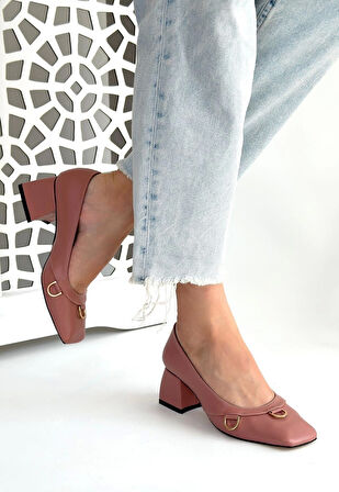 Cande Pudra Cilt Topuklu Ayakkabı