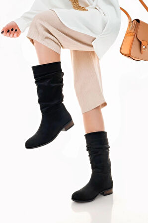 Plod Siyah Süet Çizme