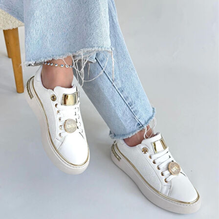 Jlar Beyaz Cilt Bağcıklı Spor Ayakkabı