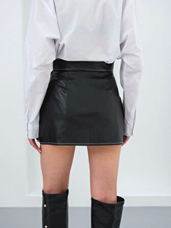 Kontrast deri etek siyah w260015