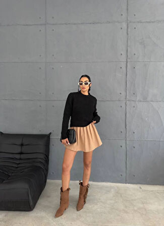 Cepli triko kazak siyah