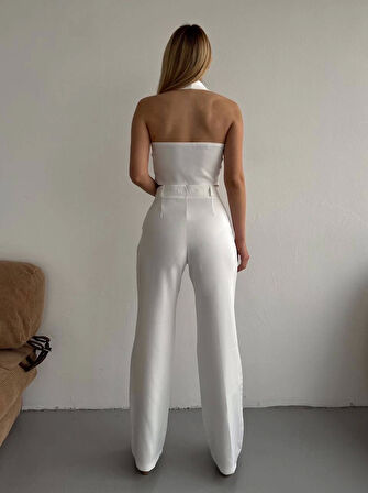 Palazzo pantolon beyaz s23211