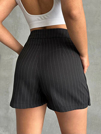 Çizgili şort etek