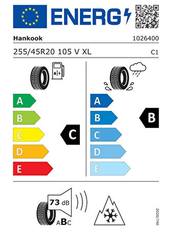 Hankook 255/45R20 105V XL Winter i*cept Evo3 X W330A (Kış) (2025)