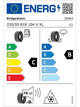  Bridgestone 235/55 R18 104V Xl Suv Blizzak 6 Oto Kış Lastiği (Üretim Yılı: 2025 )