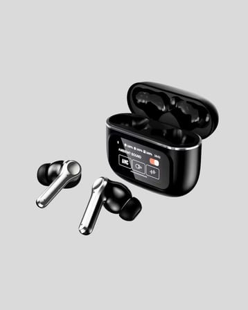 ANC Teknolojili Kablosuz Bluetooth Kulaklık – Dokunmatik, Dijital Göstergeli, Yüksek Ses Kalitesi