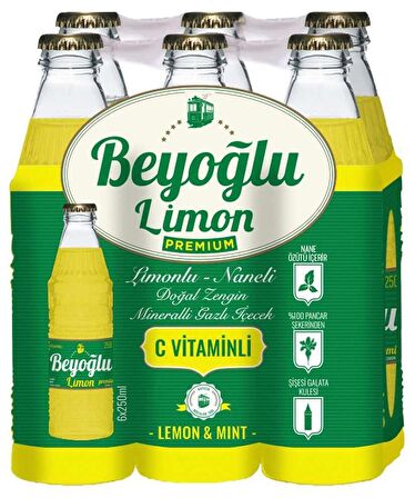 Beyoğlu Gazozu Limonlu 250 Ml X 6 Adet