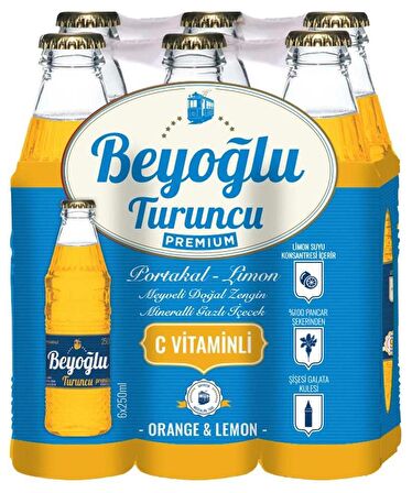 Beyoğlu Gazozu Turuncu 250 Ml X 6 Adet