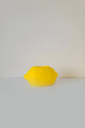 Limon Tasarımlı Mumluk - Dekoratif Masa ve Mutfak Aksesuarı - Hediyelik Ev Dekoru Aksesuar - Bioplastik