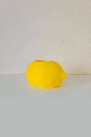 Limon Tasarımlı Mumluk - Dekoratif Masa ve Mutfak Aksesuarı - Hediyelik Ev Dekoru Aksesuar - Bioplastik