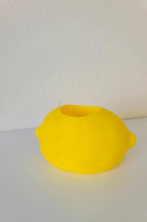 Limon Tasarımlı Mumluk - Dekoratif Masa ve Mutfak Aksesuarı - Hediyelik Ev Dekoru Aksesuar - Bioplastik