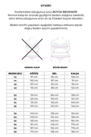 Büyük Beden Bisiklet Yaka Yırtmaç Detaylı Uzun Kollu Oversize Bluz 321294