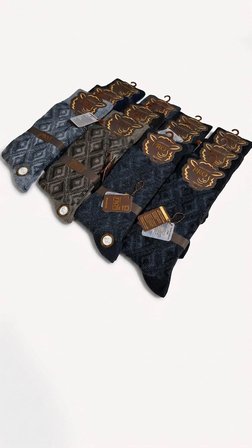 PRO BOUTİQUE STYLE TEKKE LAMBSWOOL (YÜN) ERKEK ÇORAP; ASORTİ 12'Lİ PAKET; DİKİŞSİZ