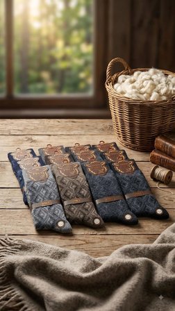 PRO BOUTİQUE STYLE TEKKE LAMBSWOOL (YÜN) ERKEK ÇORAP; ASORTİ 12'Lİ PAKET; DİKİŞSİZ