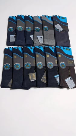BAMBU ŞEKER (DİYABETİK) ÇORABI; DİKİŞSİZ; ASORTİ 12'Lİ PAKET; 40-45