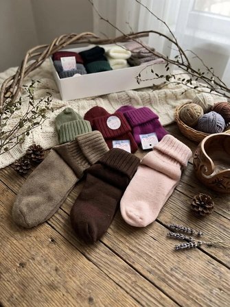SOFT YÜN -BAMBU KATLAMALI PATİK ÇORAP; KIŞLIK; ASORTİ 6'LI PAKET; 36-39 NUMARA
