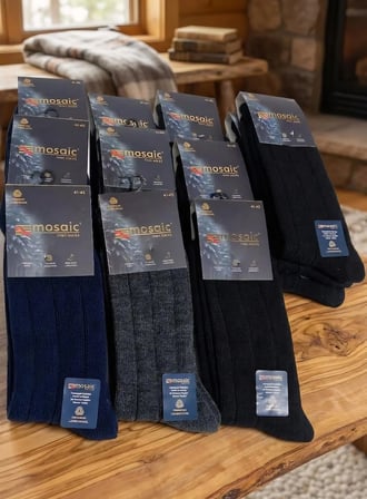 MOSAİC ERKEK YÜN SOKET ÇORAP; KIŞLIK; ASORTİ 12 Lİ PAKET  (41-45)