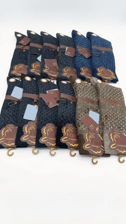 PRO BOUTİQUE STYLE ARTOS LAMBSWOOL (YÜN) ERKEK ÇORAP; ASORTİ 12'Lİ PAKET; DİKİŞSİZ