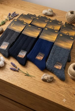 WARMEN ERKEK YÜN SOKET ÇORAP; KIŞLIK; ASORTİ 12 Lİ PAKET (40-44)