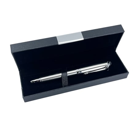 Lüks Metal Tükenmez Kalem - Özel Hediyelik Kutulu, Gümüş Renk, Şık ve Ergonomik Tasarım