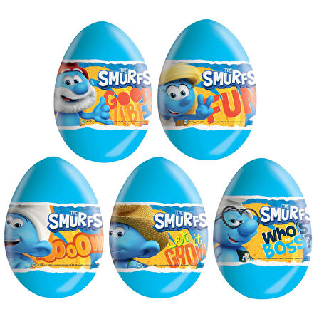 Smurfs Şirinler Glutensiz Çikolatalı Sürpriz Yumurta 20 g (3 ADET)