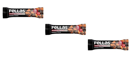 Fellas Yüksek Protein Bar - Bademli ve Kakaolu 45g (3 Adet)