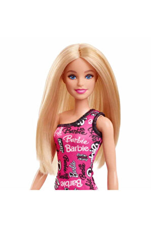 Sarışın Barbie Şık Pembe Barbie Elbiseli