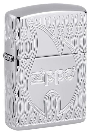 Zippo Armor Flame Polished Chrome Dizayn Çakmak