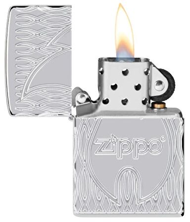 Zippo Armor Flame Polished Chrome Dizayn Çakmak