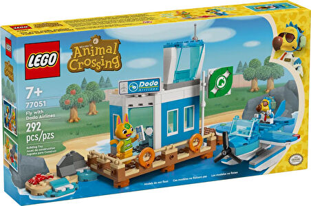 LEGO Animal Crossing Dodo Airlines ile Uçun 77051 - 7 Yaş ve Üzeri Çocuklar İçin Uçak İçeren Oyuncak Havaalanı Yapım Seti (292 Parça)