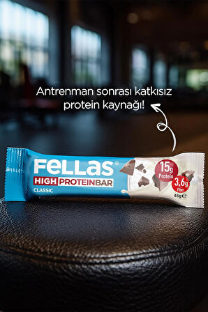 Fellas Yüksek Protein Bar - Klasik Sade 45g (3 Adet)