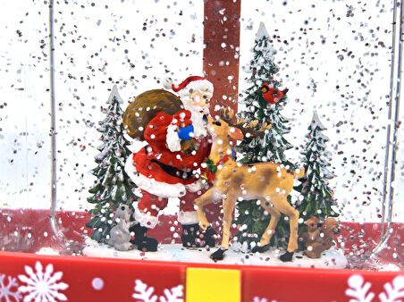 Noel Baba Yılbaşı Hediyesi Işıklı ve Müzikli Kar Küresi Model No1